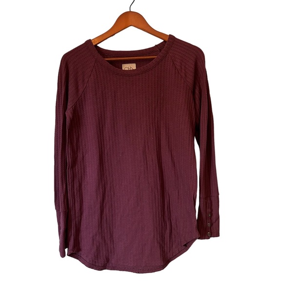 [Chaser] Berry Pink Waffle Knit Top - Picture 1 of 6